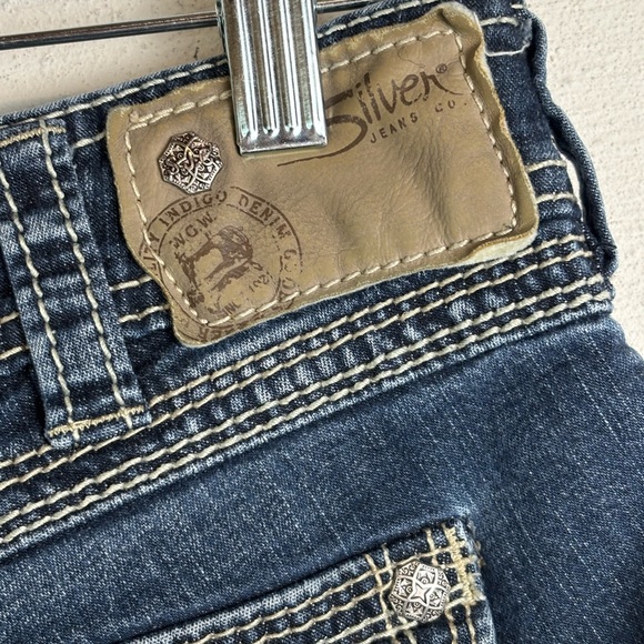 Silver Suki Surplus Woman’s Denim Darkwash Capri Casual Summer Jeans Size W30 - Picture 4 of 8